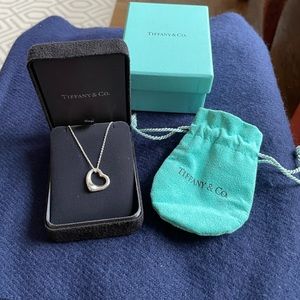 Tiffany & Co. Open Heart Pendant Necklace